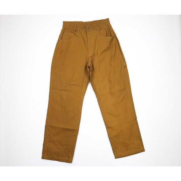 NOS Vintage 90s Streetwear Mens Size 30x31 Baggy Fit Wide Leg Denim Jeans Brown